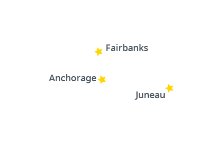 Alaska State Map Graphic